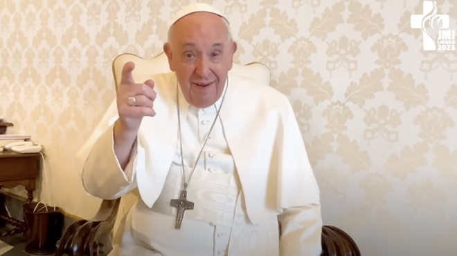 Francisco, en una imagen del vídeo para la JMJ de Lisboa