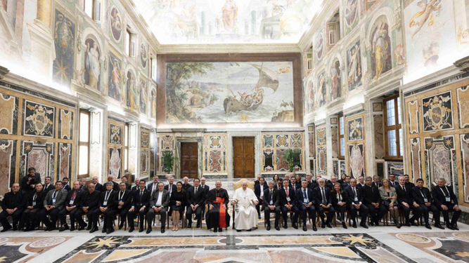 El Papa, con los rectores de la ODUCAL