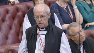 Welby, durante su intervención en la Cámara de los Lores