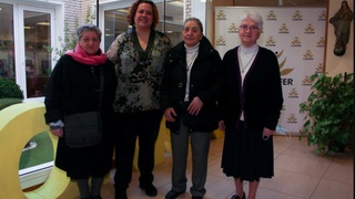Antonia, María Jesús y María en la sede de CONFER en marzo del 2022