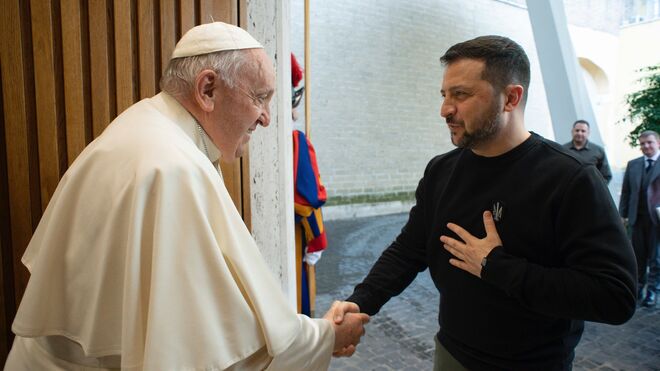 El Papa recibe a Zelenski en el Aula Pablo VI