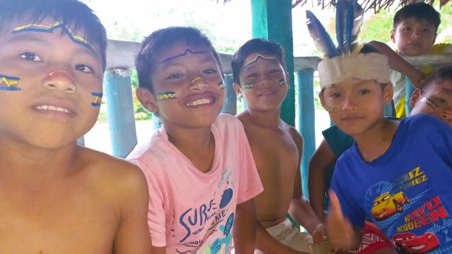 Niños yagua en Breo