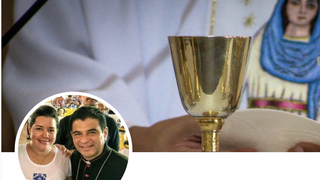 Martha Patricia Molina y monseñor Rolando