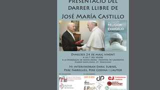 Cartel de la presentación del libro de Castillo en Barcelona