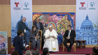 El Papa, con los jóvenes de Scholas