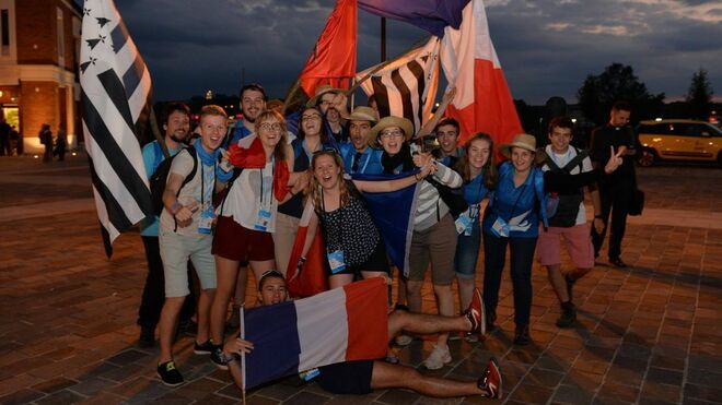 Jóvenes franceses en la JMJ de Cracovia 2016