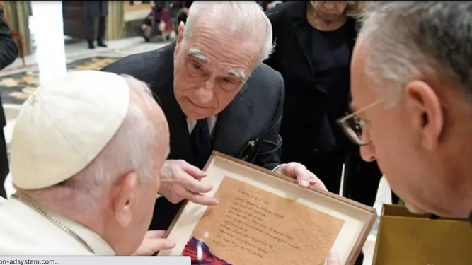 Martin Scorsese, con el Papa y Antonio Spadaro