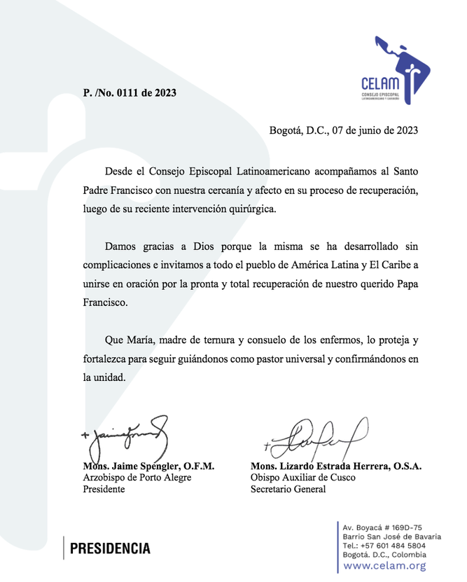 Comunicado Celam