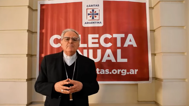 Mons. Ojea Colecta Anual Cáritas