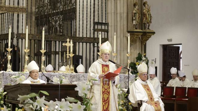 Carlos Osoro, durante su homilía en la catedral de Alcalá