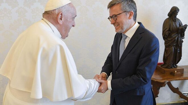 Carlos Moedas, con el Papa Francisco