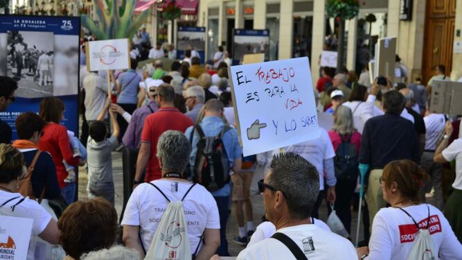 Manifestación por un trabajo digno