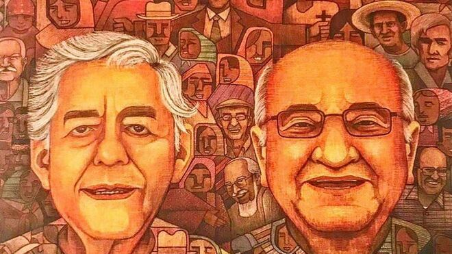 Jesuitas develan pintura en honor de los Mártires de Cerocahui