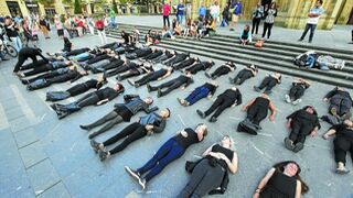 Protesta de mujeres contra el feminicidio