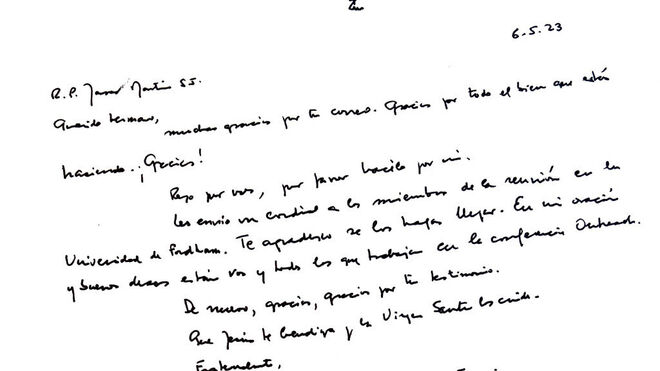 La carta de Francisco a James Martin