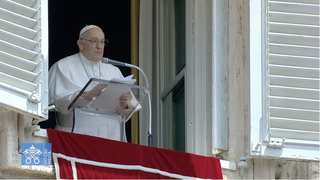 Francisco agradece los aplausos desde el balcón del palacio apostólico
