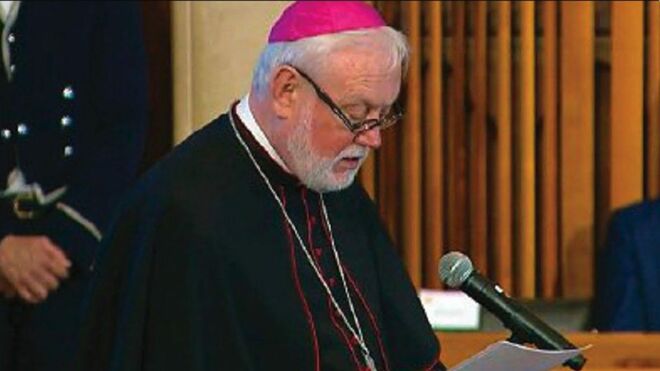 Monseñor Gallagher durante su intervención