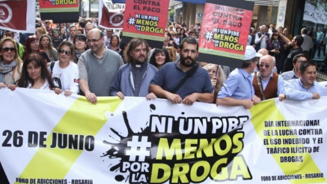Manifestación de colectivos eclesiales contra la droga