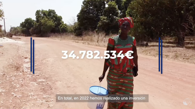 Captura del vídeo de presentación de la Memoria de Manos Unidas