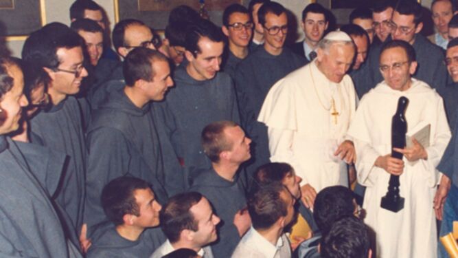 El padre Marie-Dominique Philippe, con Juan Pablo II