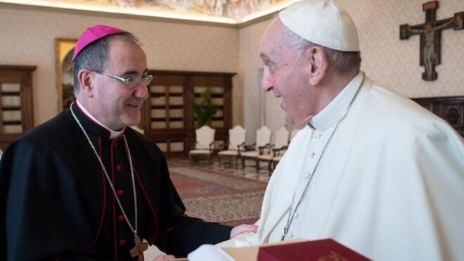 Santos Montoya, con el papa Francisco