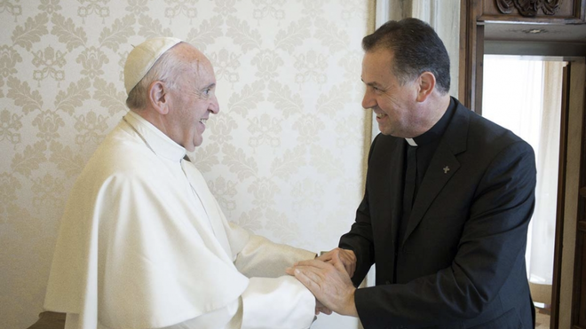 Ángel Fernández Artime, con el Papa Francisco