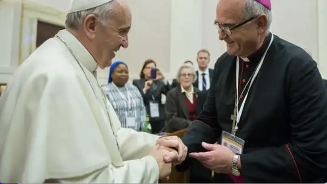 Brislin con el papa Francisco