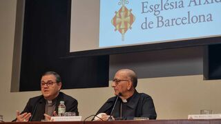 Sergi Gordo, con el cardenal Omella