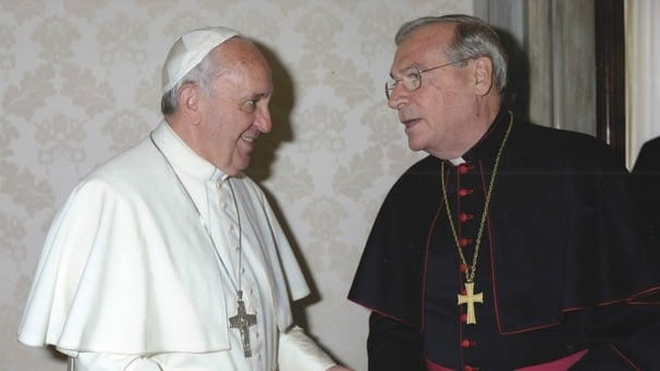 Agostino Marchetto, con el Papa Francisco