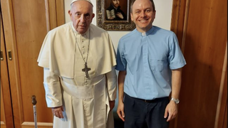 Daniel Pellizzon, con el papa Francisco