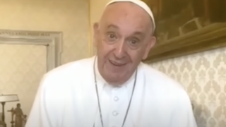 Fotograma del vídeo enviado por Francisco a las CEBs