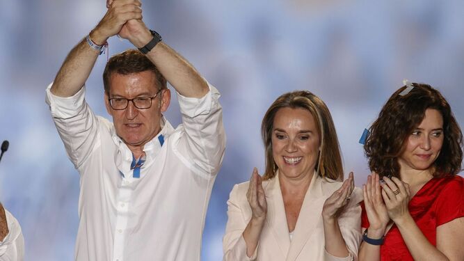 Feijóo, tras anunciar que había ganado las elecciones generales de 2023