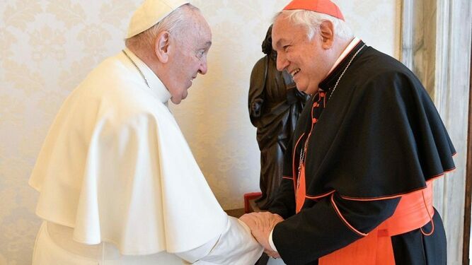 Francisco, con el cardenal Aveline, arzobispo de Marsella