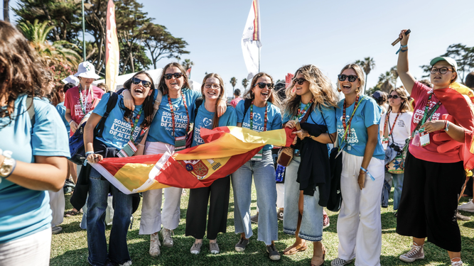 Jóvenes españoles en la JMJ de Lisboa