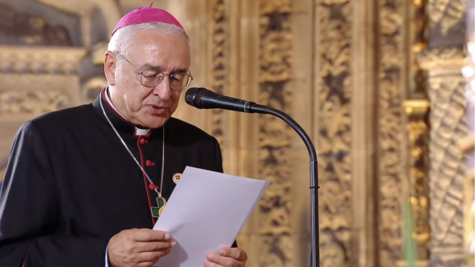 Ornelas, presidente del Episcopado luso, dirigió unas palabras al Papa