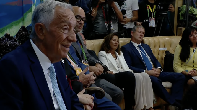 El presidente de Portugal escucha al Papa en su encuentro con Scholas
