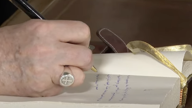 Firma del Papa