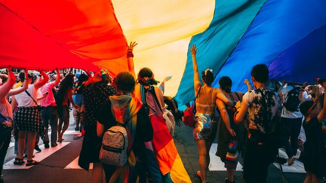 Personas del colectivo LGTBI en un encuentro