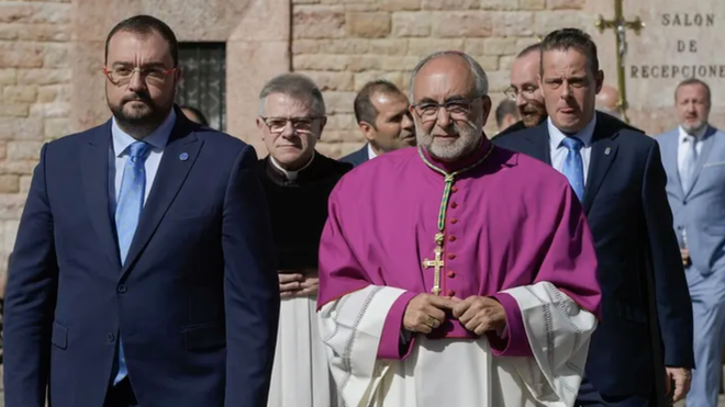 Barbón y Sanz, el año pasado, en Covadonga