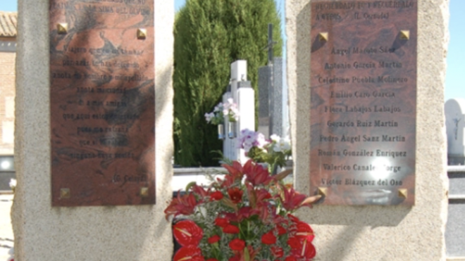 Monumento a las víctimas en Pajares de Adaja