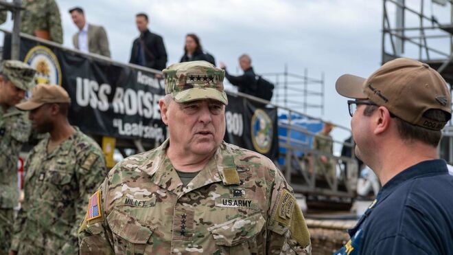 El general Mark Milley, durante una reciente visita a Rota