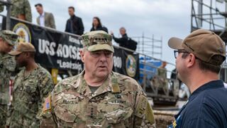 El general Mark Milley, durante una reciente visita a Rota