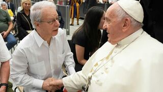 Francisco, con Frei Betto en el Vaticano