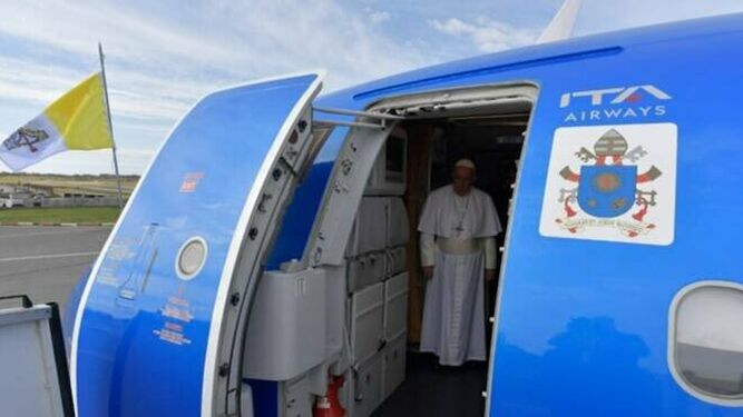 Francisco, en un avión de ITA Airways