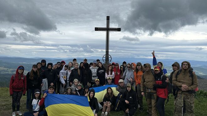 Un grupo de católicos ucranianos