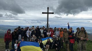 Un grupo de católicos ucranianos