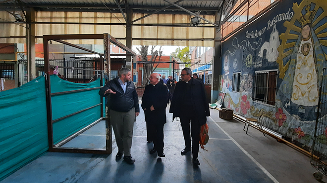 Paglia visita los Hogares de Cristo en Buenos Aires