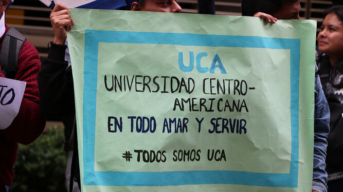 Protesta en Bogotá contra la actitud de Nicaragua con la Iglesia Católica