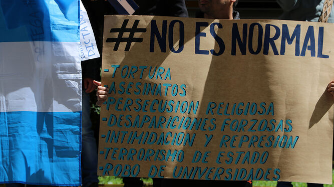 Protesta en Bogotá contra la actitud de Nicaragua con la Iglesia Católica