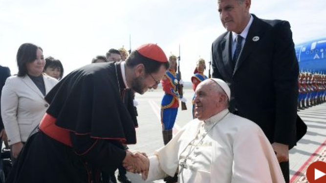 Recibimiento del cardenal Marengo